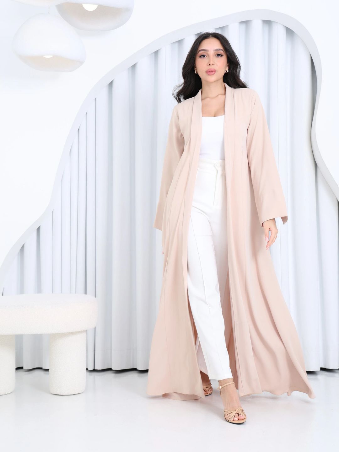 Lilas abaya ( beige ) - 1