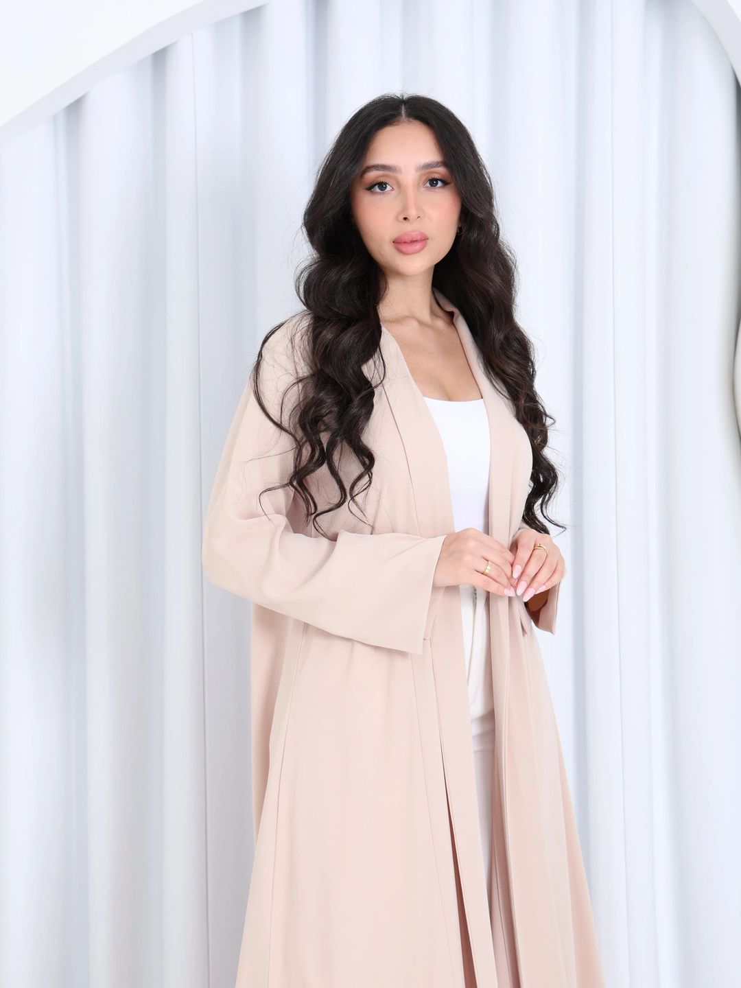 Lilas abaya ( beige ) - 4