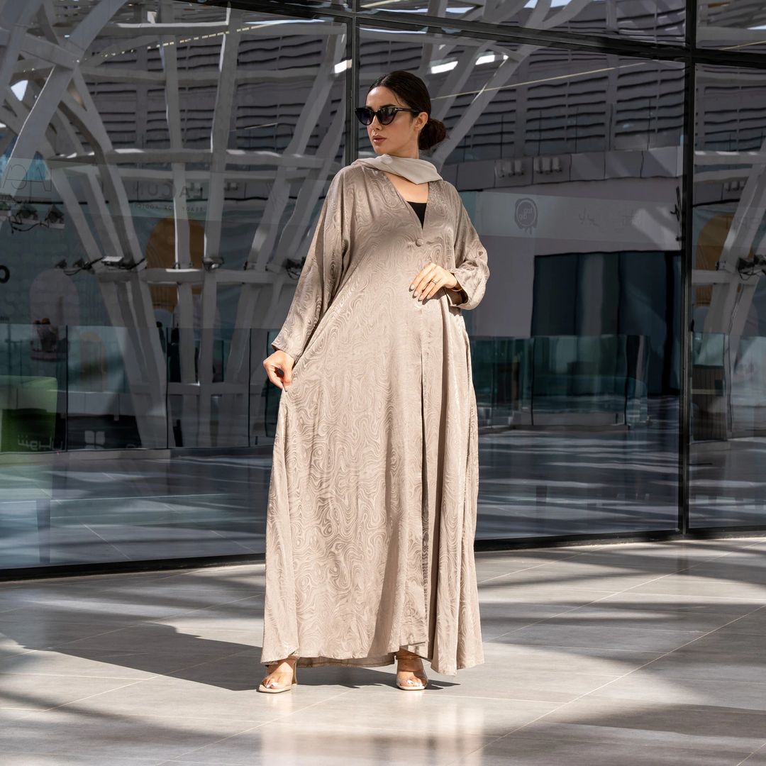 Sugar Babes Viscose Brown Abaya - 1