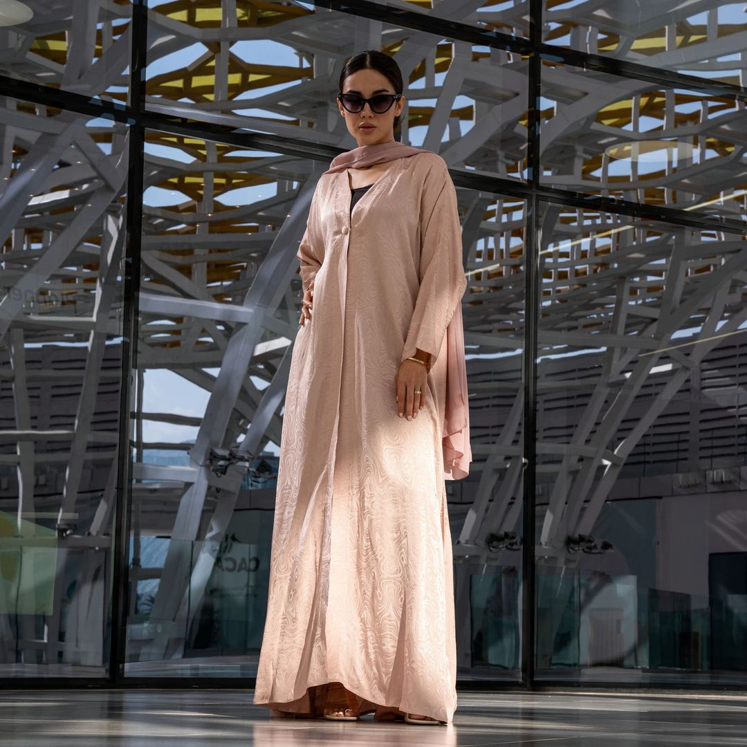 Sugar Babes Viscose Pink Abaya - 1