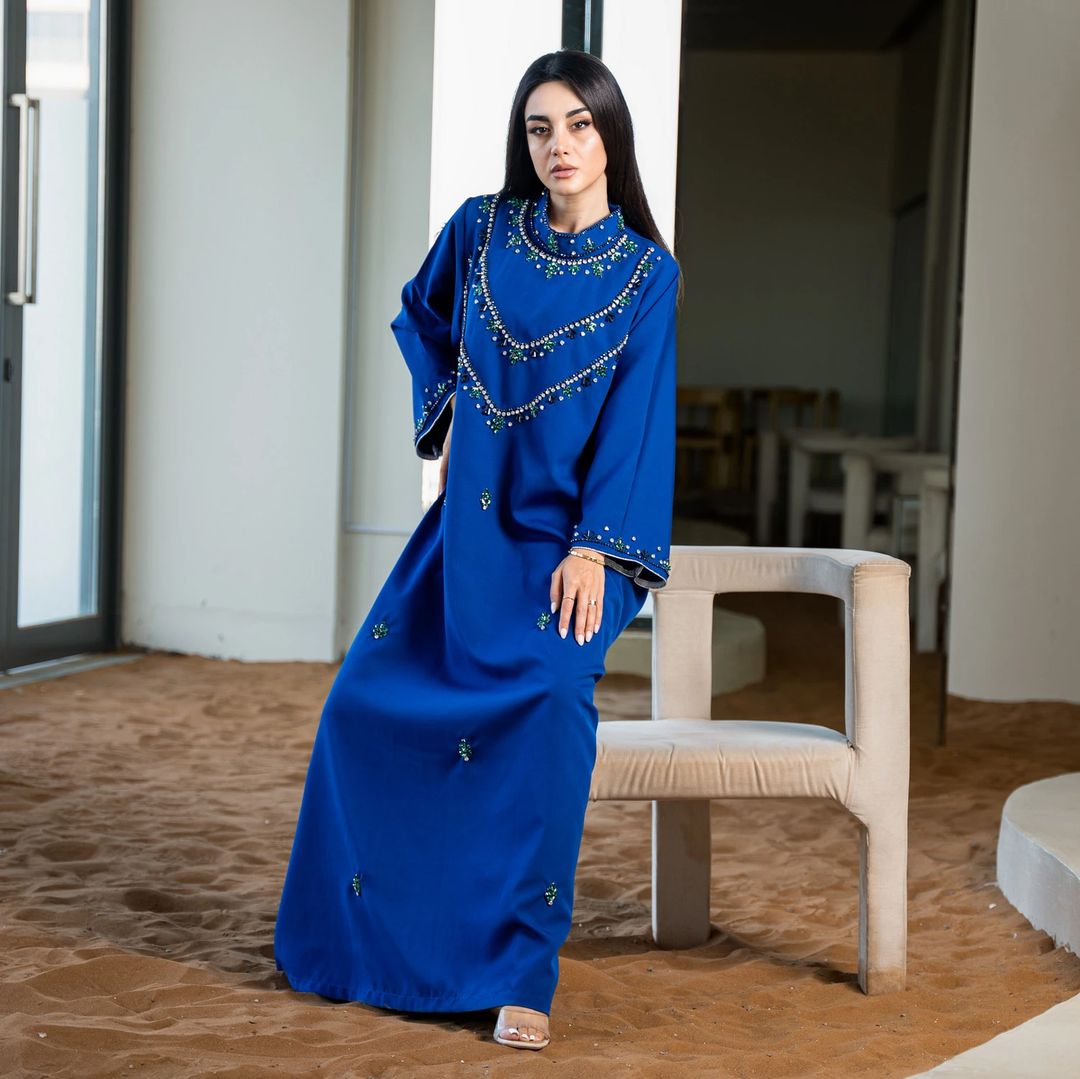 Blue Beaded Kaftan - 3