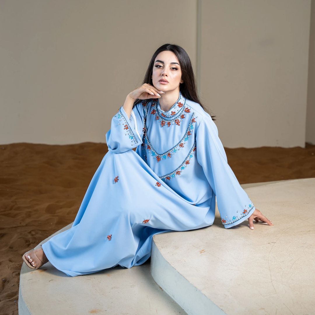 SKY BLUE Kaftan - 4