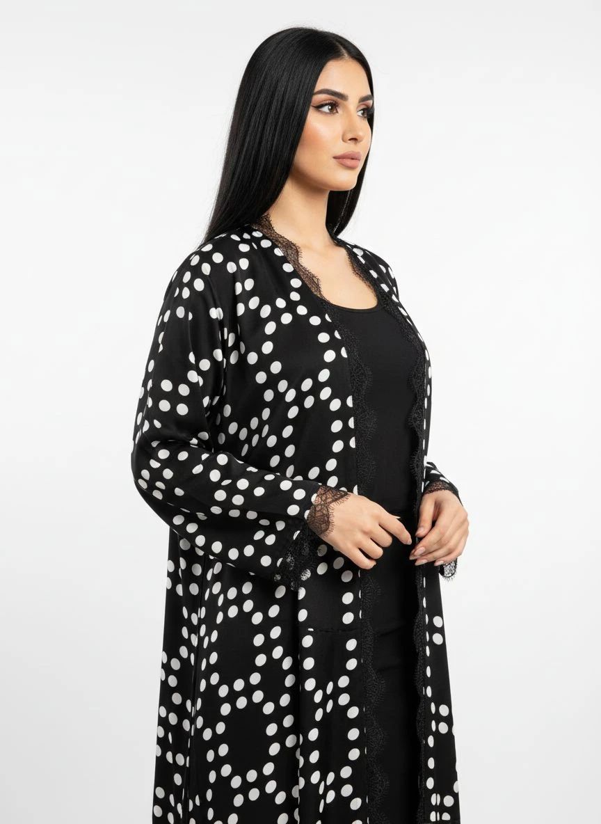 Polka Dots Abaya - 3