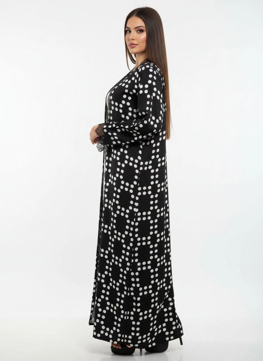 Polka Dots Abaya - 4
