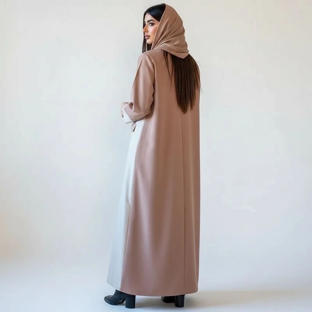 Pink/Beige Abaya - 4
