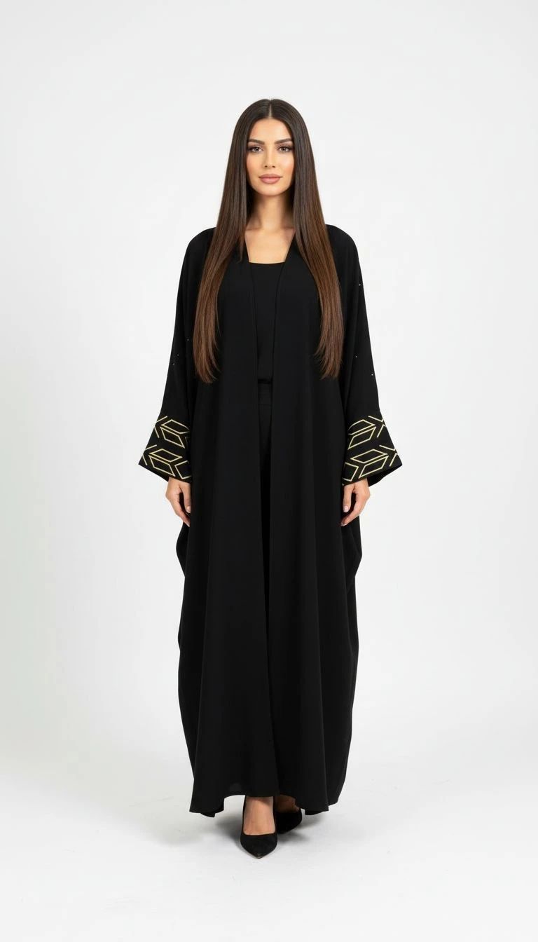 Pink Bunny Basic Abaya.03 - Butterfly Cut - 2