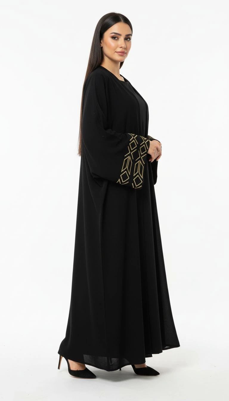 Pink Bunny Basic Abaya.03 - Butterfly Cut - 3