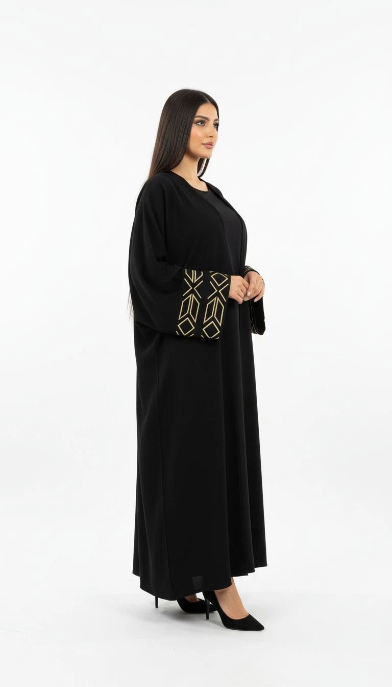 Pink Bunny Basic Abaya.03 - Butterfly Cut - 4