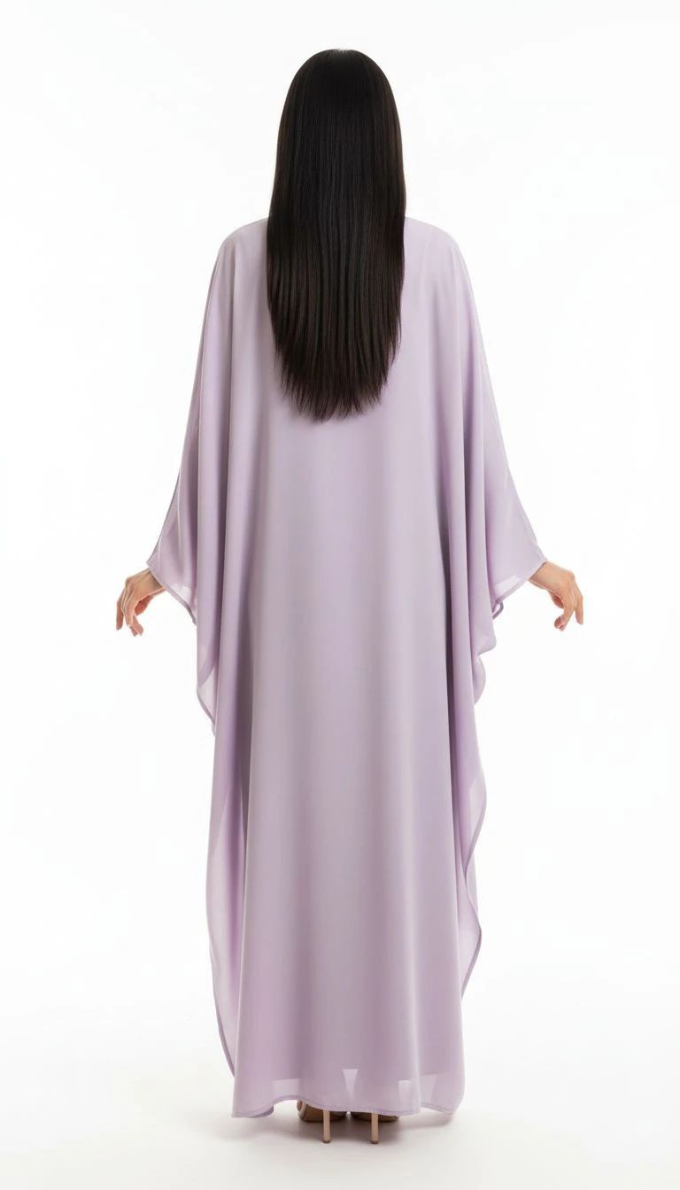 Organza Purple Abaya - 3