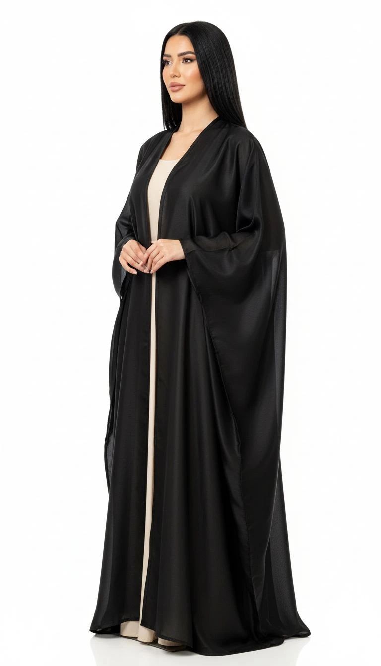 Organza Black Abaya - 3