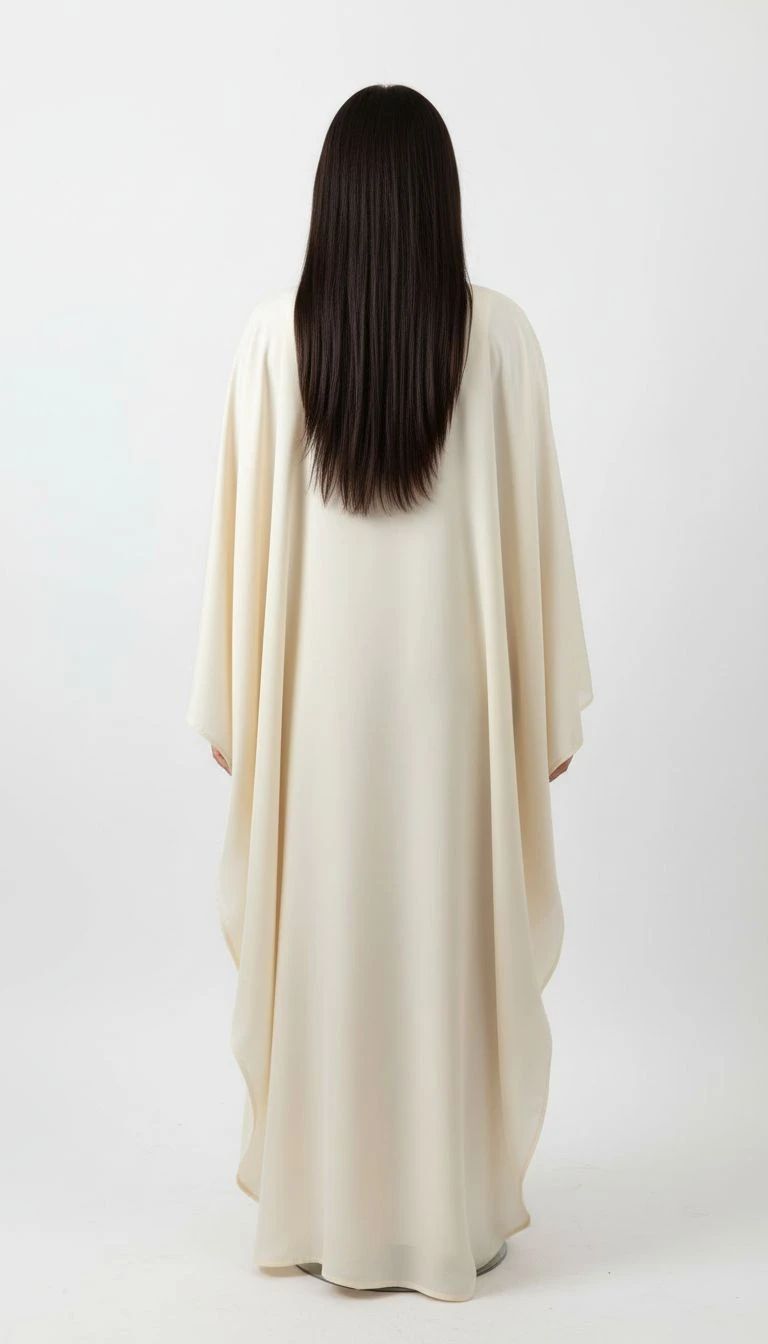 Organza Beige Abaya - 3
