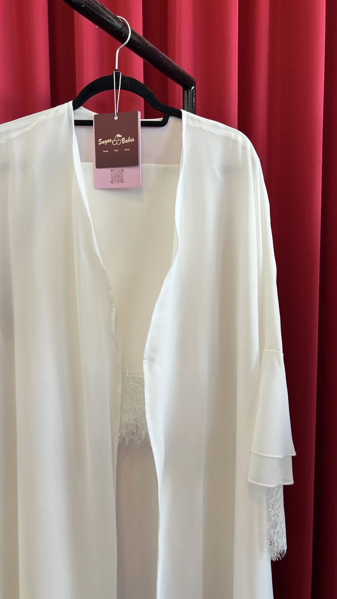 White Lace Abaya - 4