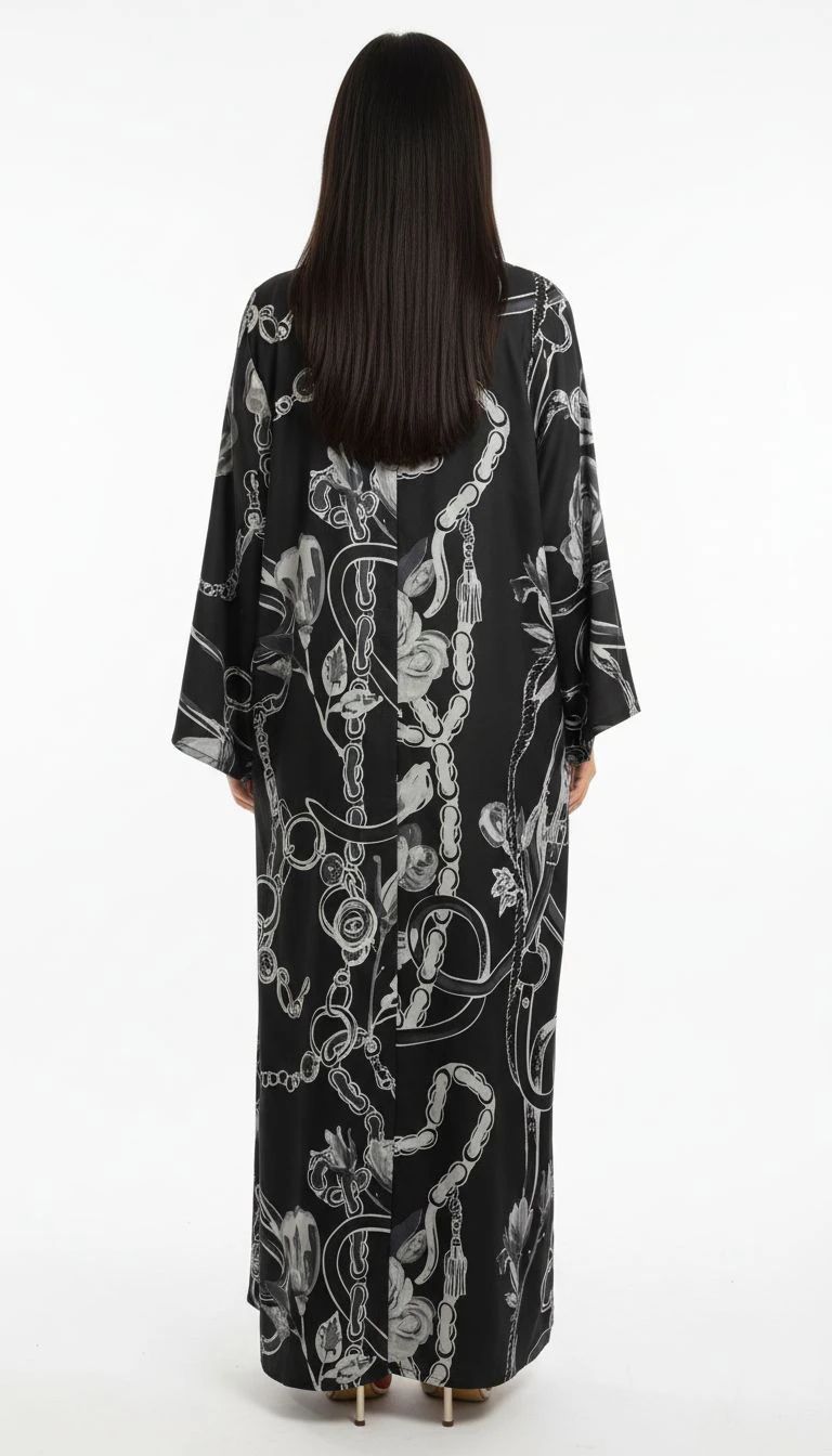 Black Chain Abaya - 3