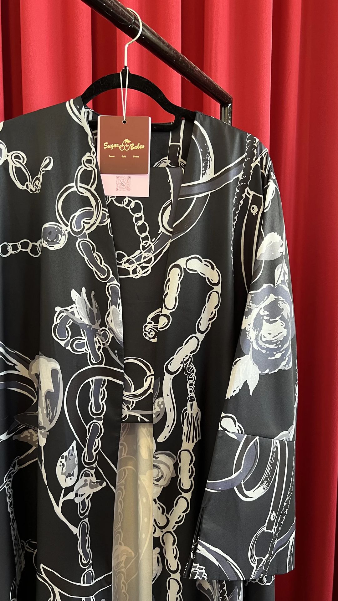 Black Chain Abaya - 5