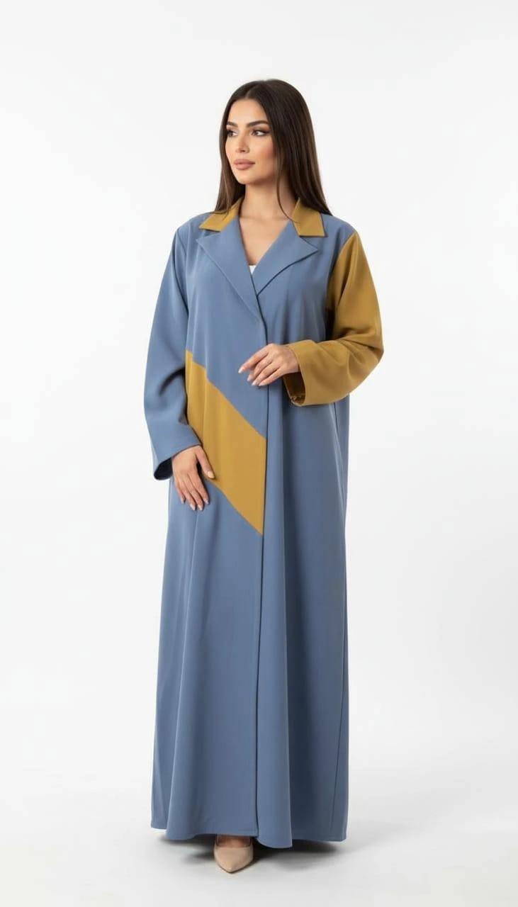 Blue/Yellow Abaya - 3