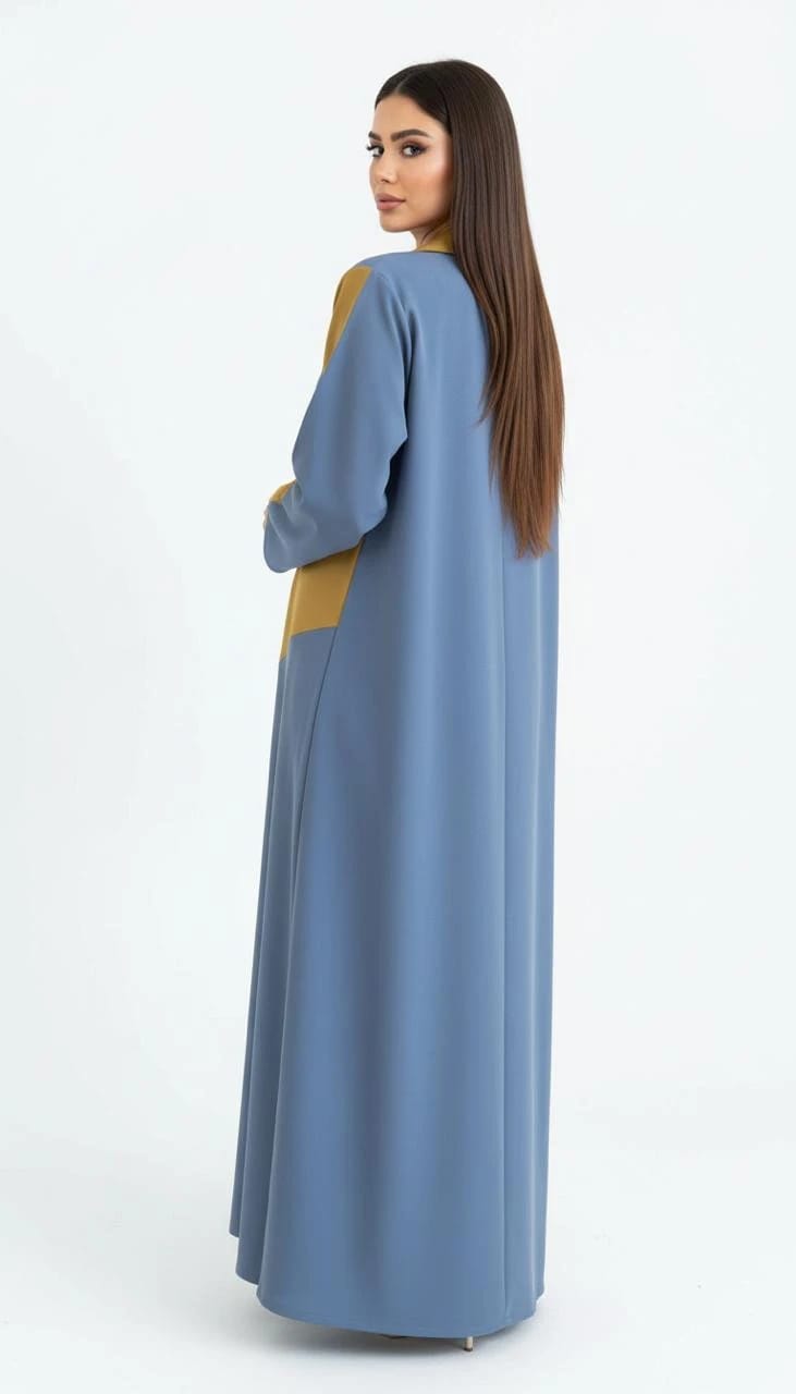 Blue/Yellow Abaya - 4