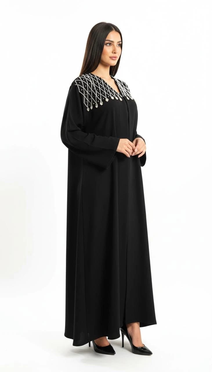 Luxury Black Abaya 1 - 3