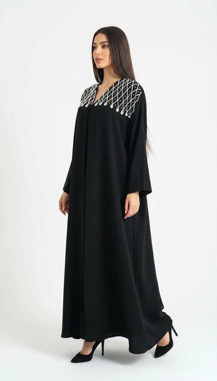 Luxury Black Abaya 1 - 4