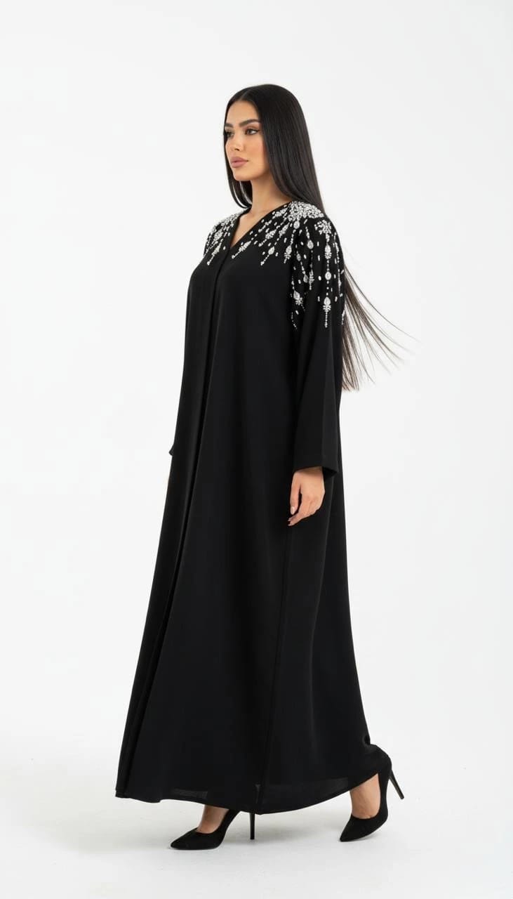 Luxury Black Abaya 2 - 3