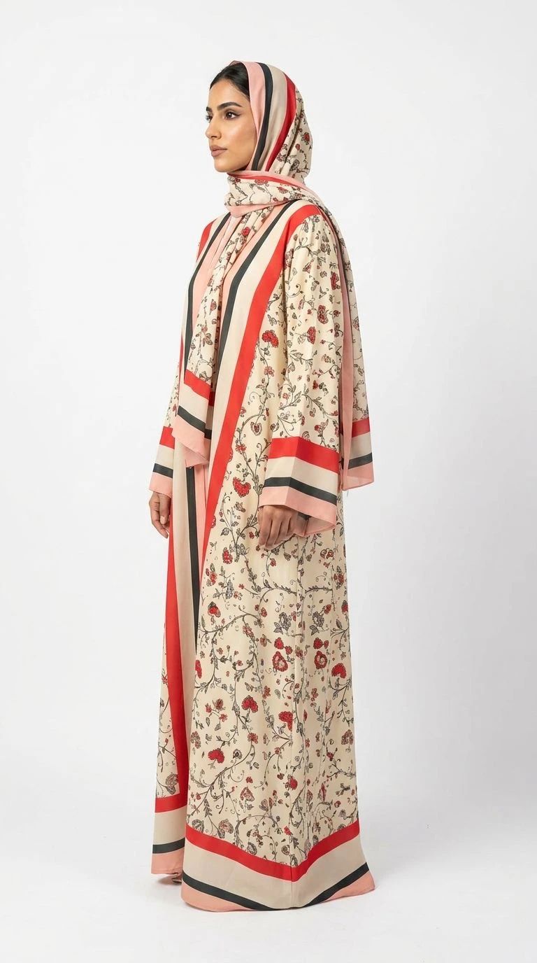 Summer Printed Abaya 02 - 3