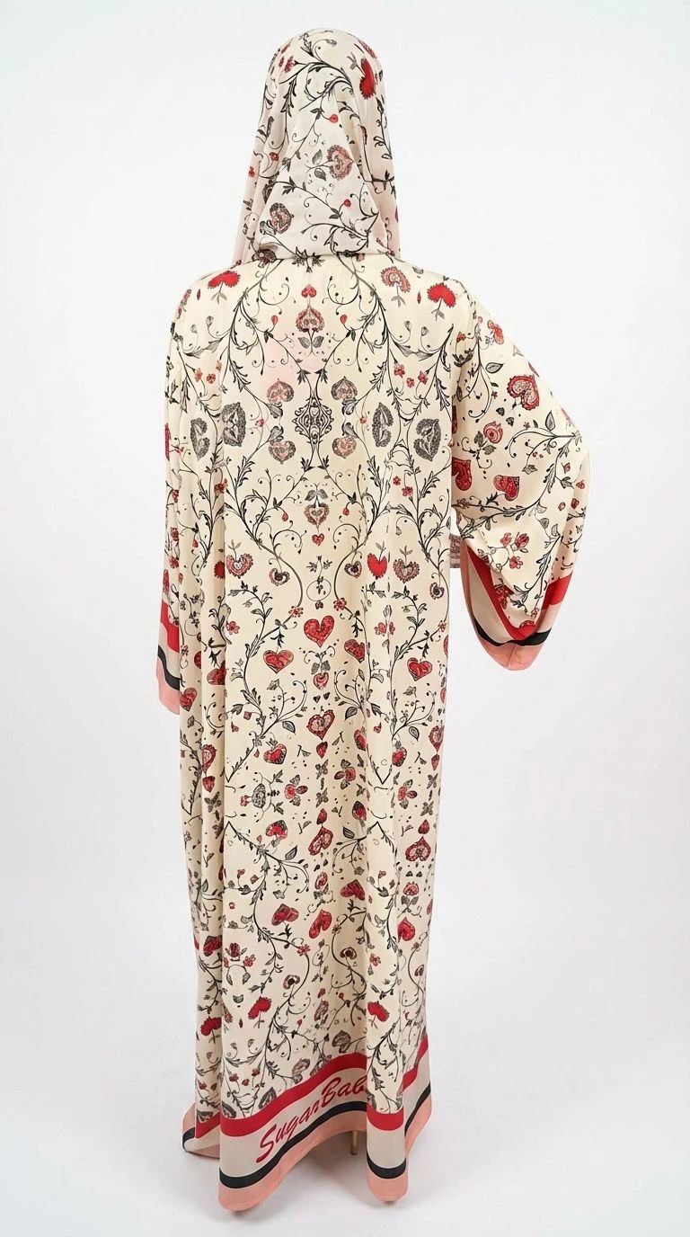 Summer Printed Abaya 02 - 4
