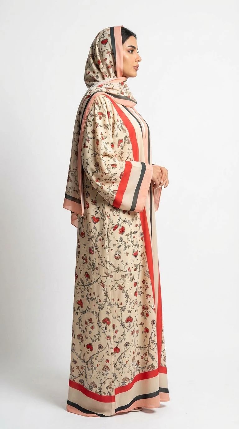 Summer Printed Abaya 02 - 5
