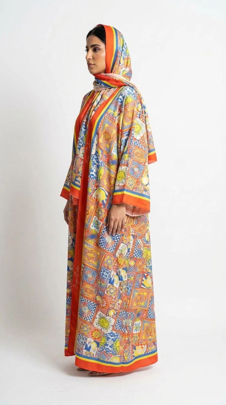 Summer Printed Abaya 03 - 5