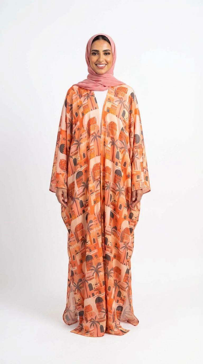Summer Printed Abaya 05 - 2