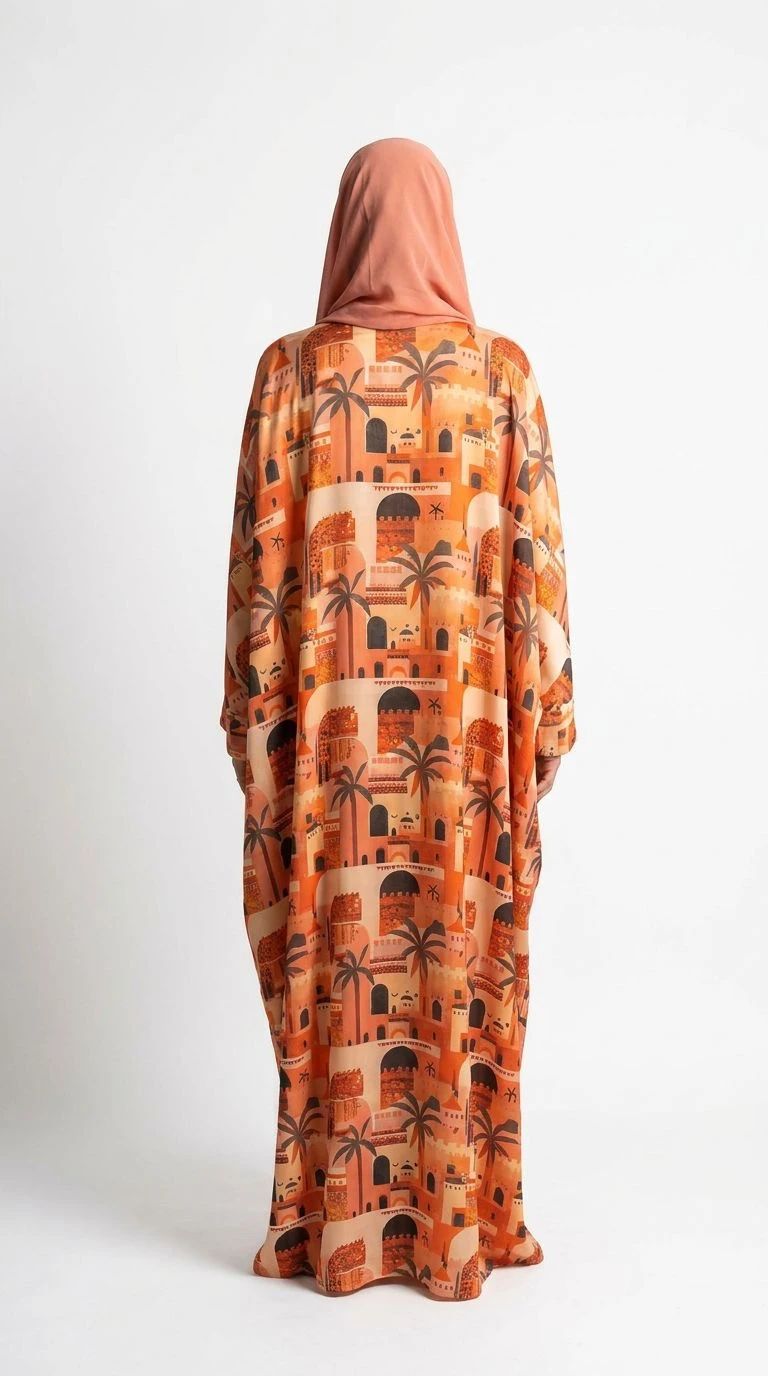 Summer Printed Abaya 05 - 4