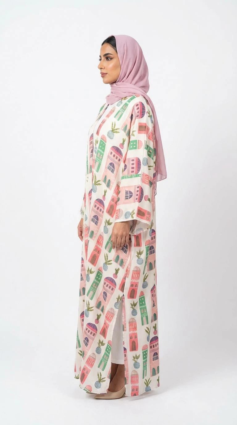 Summer Printed Abaya 08 - 3