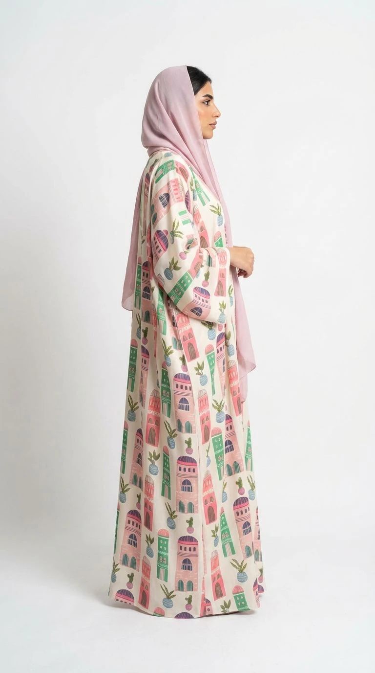 Summer Printed Abaya 08 - 4