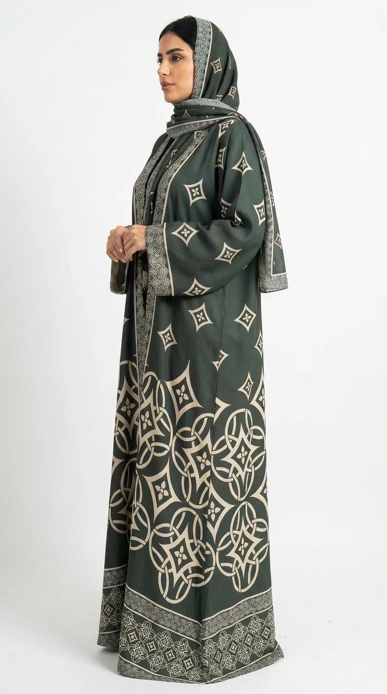 Summer Printed Abaya 09 - 3
