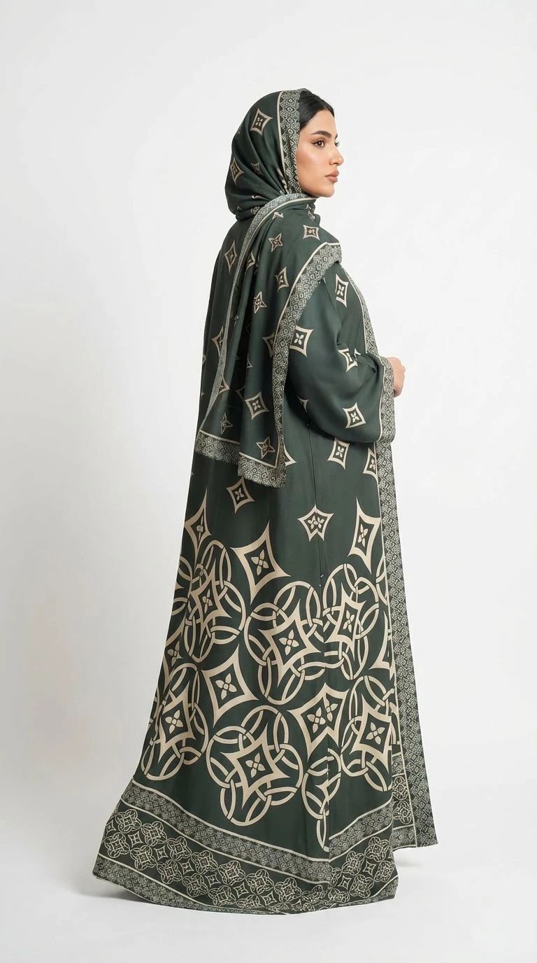 Summer Printed Abaya 09 - 4
