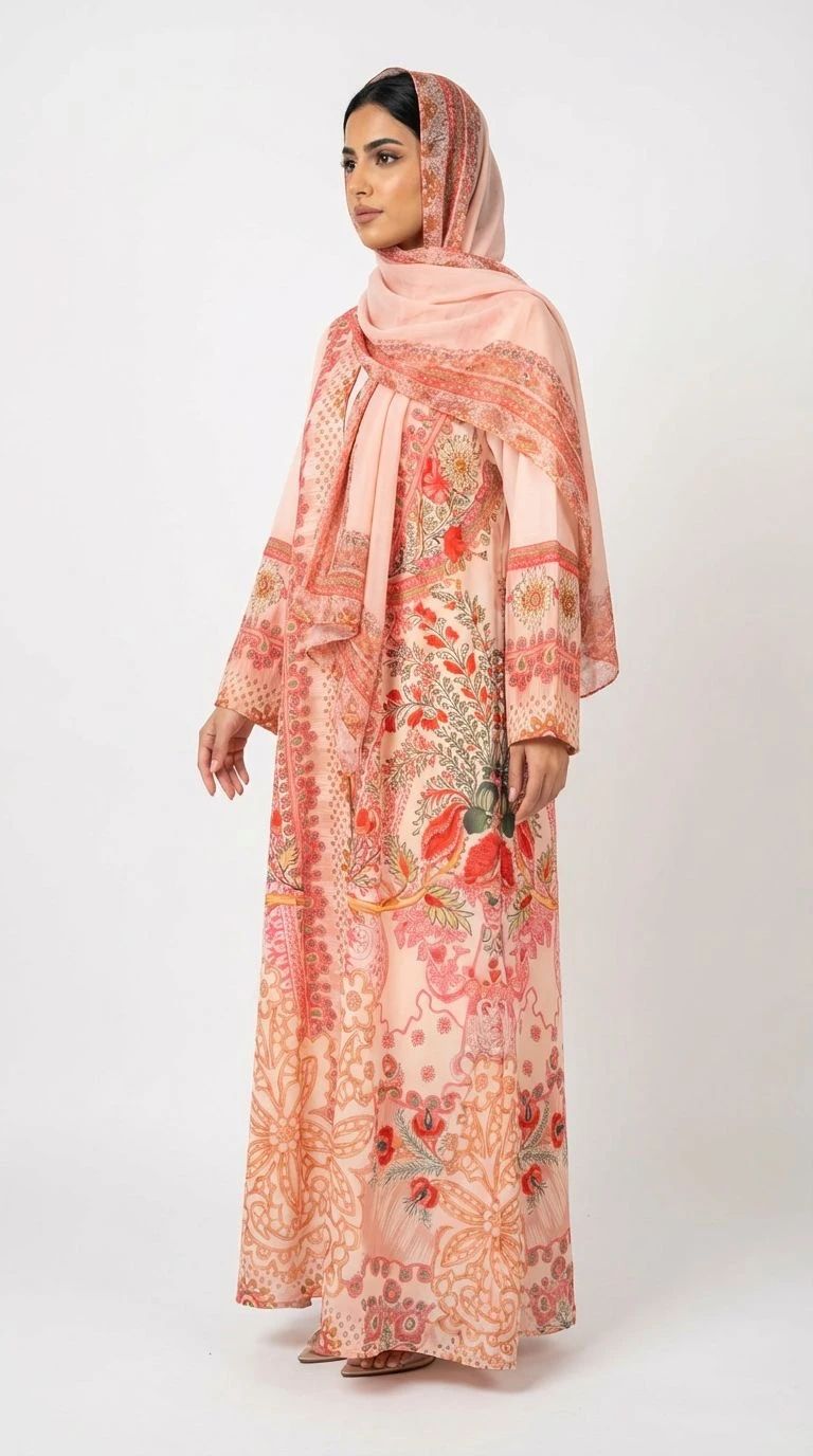 Summer Printed Abaya 10 - 2
