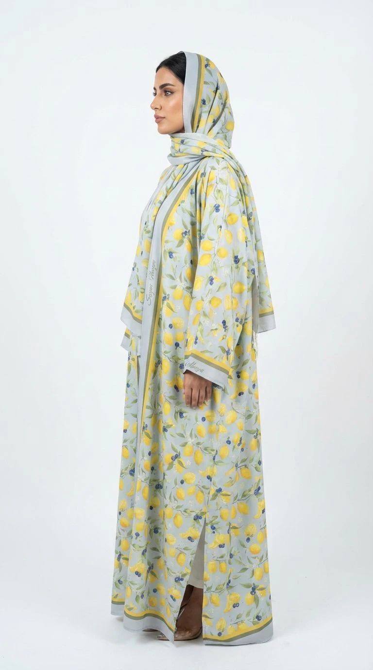 Summer Printed Abaya 13 - 3