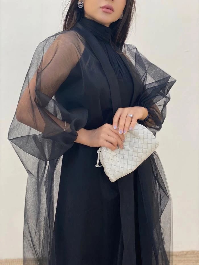 Wedding dress with abaya "black" - 1