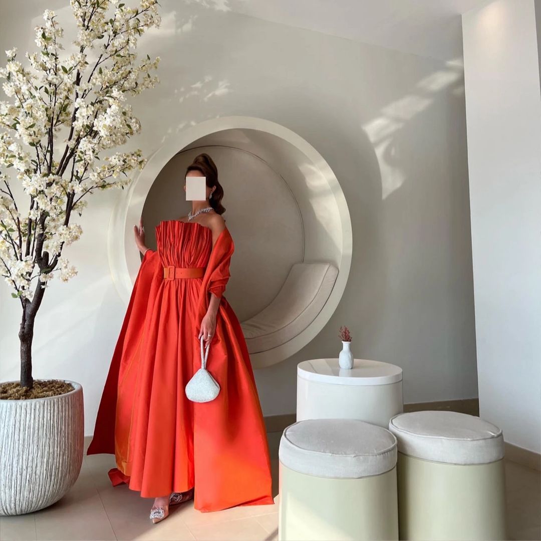 Orange wedding dress - 1