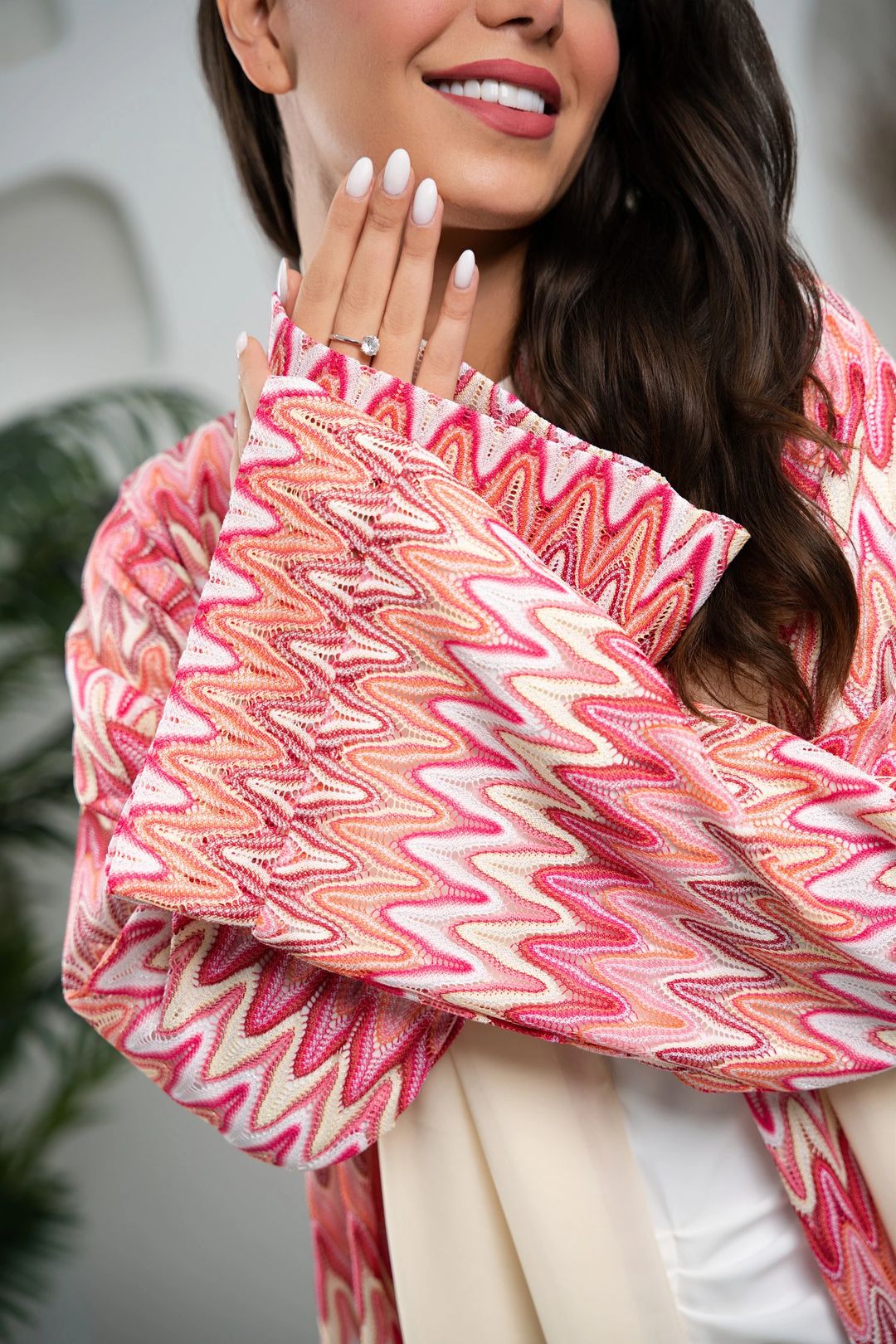 Sunset chevron abaya - 4