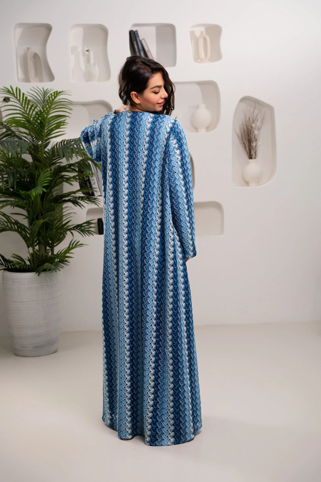 Blue horizon abaya - 3