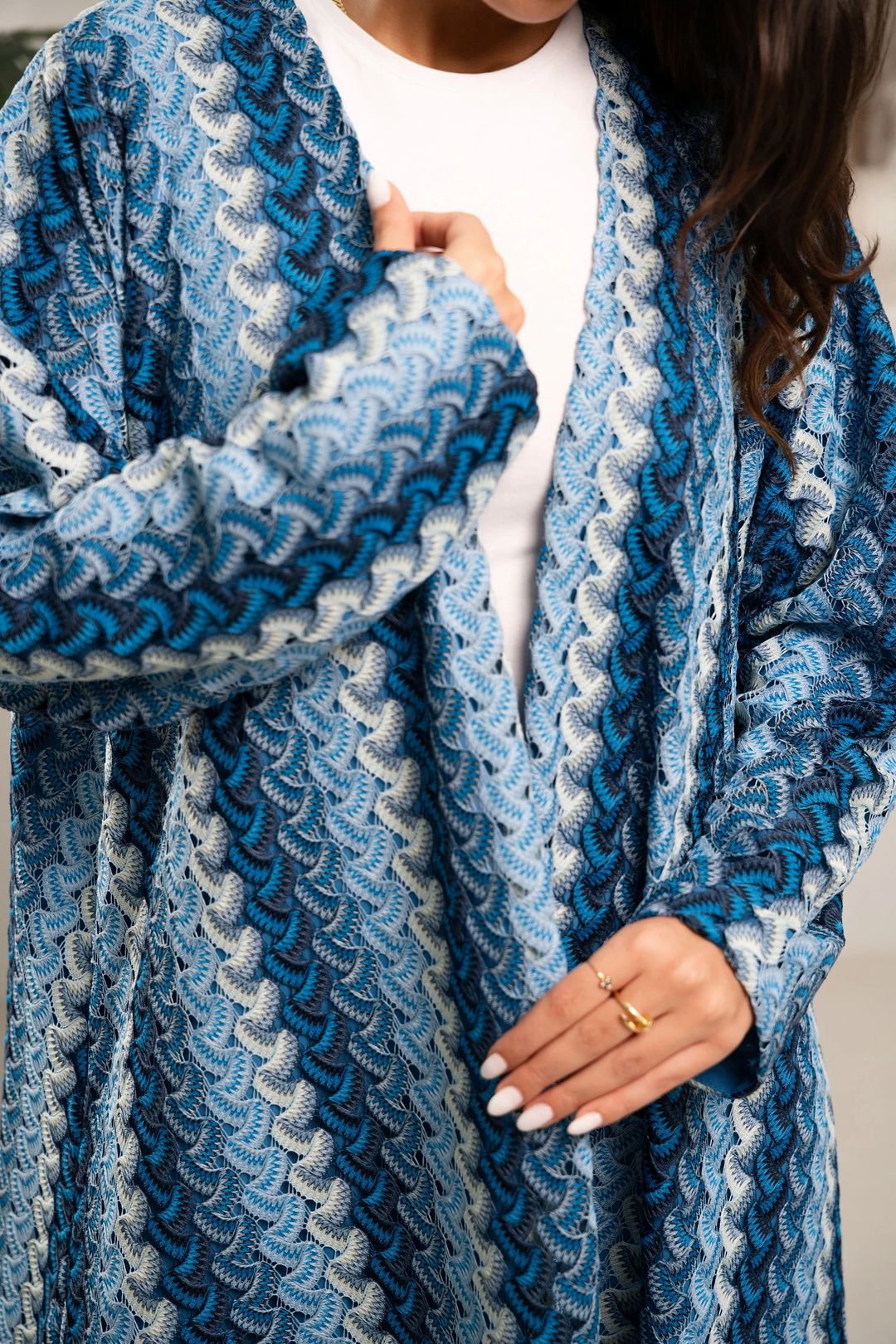 Blue horizon abaya - 4