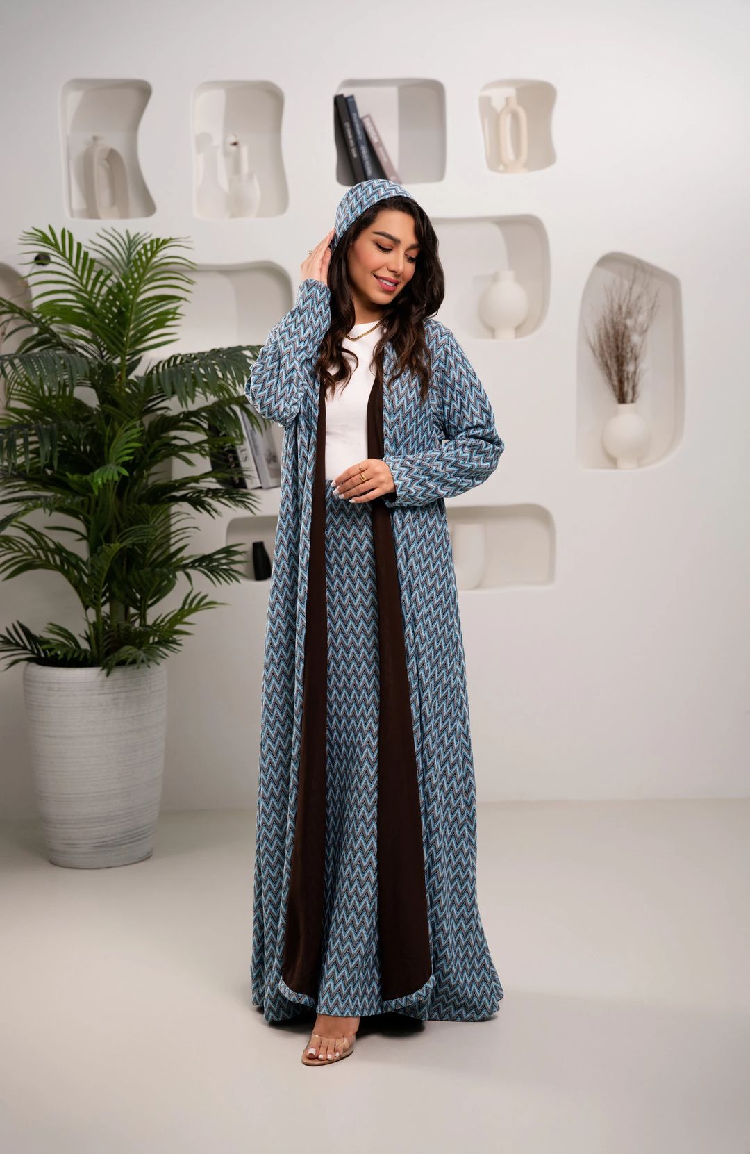 Azure flow abaya - 1