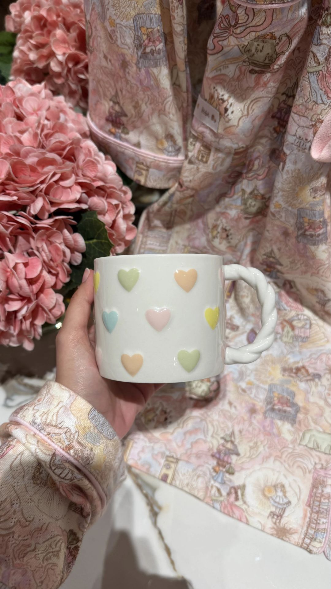Colorful heart mug 💖🩵 - 1