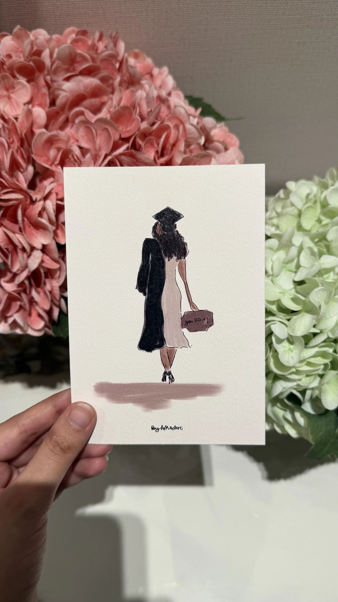 Graduation girly card ‏👩🏻‍🎓 - 1