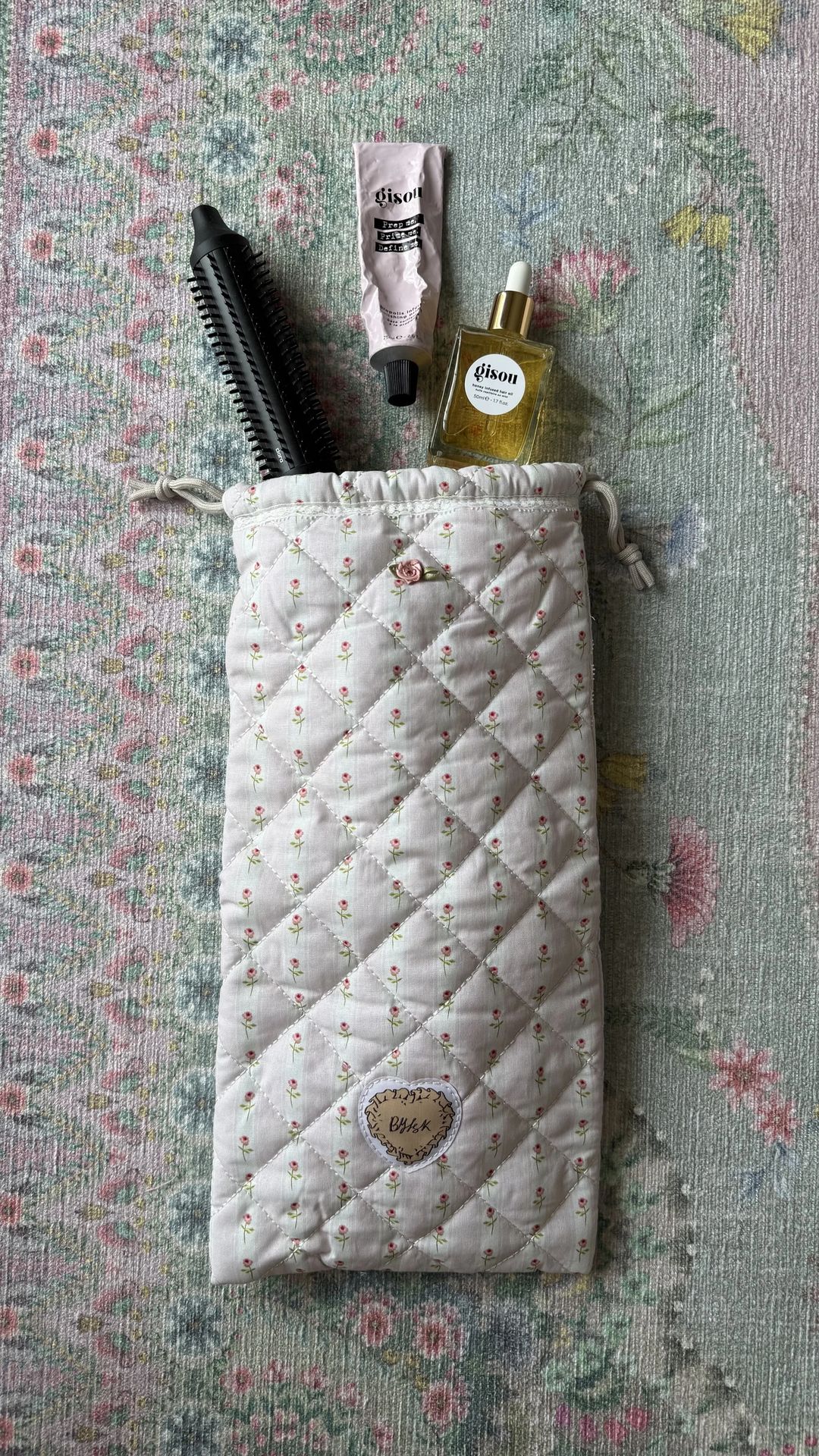 Rose blush hair tool pouch🌸 - 2