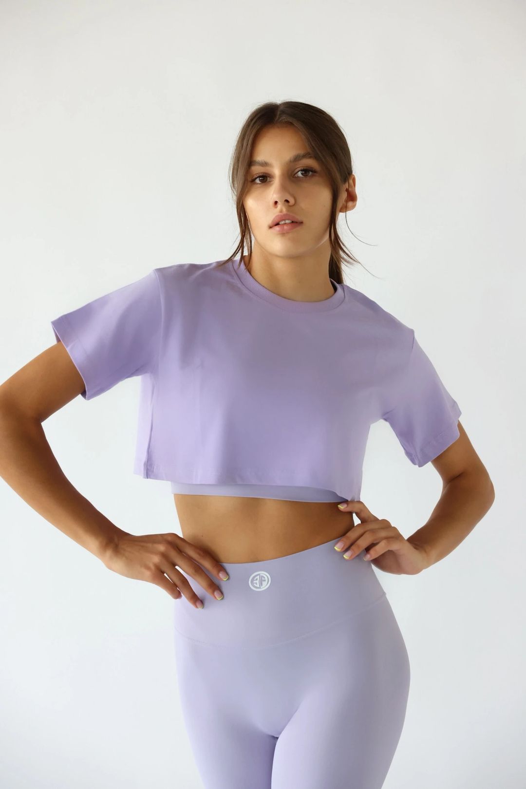 Crop T-shirt lavender - 2