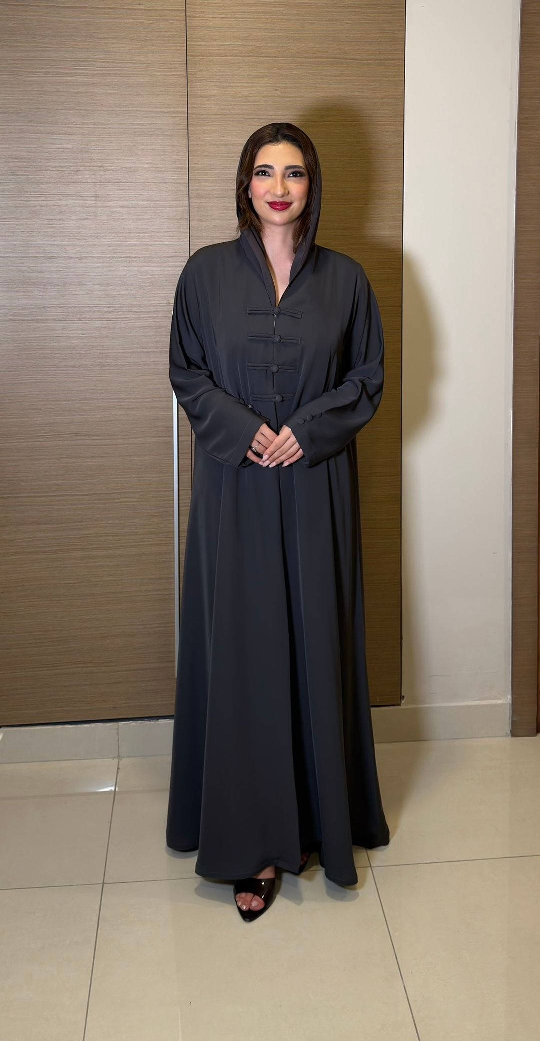 Amawaj abaya black - 2