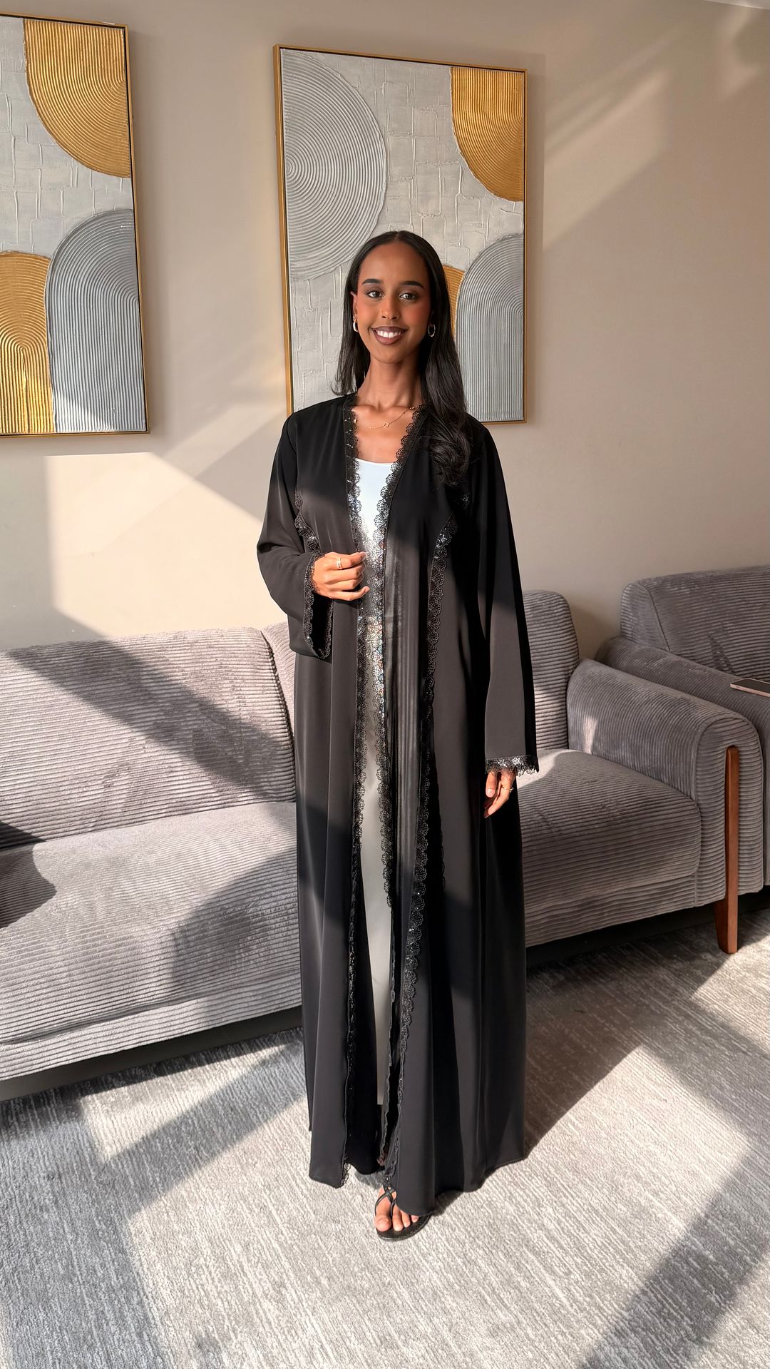 Ibtihal  Abaya black - 3