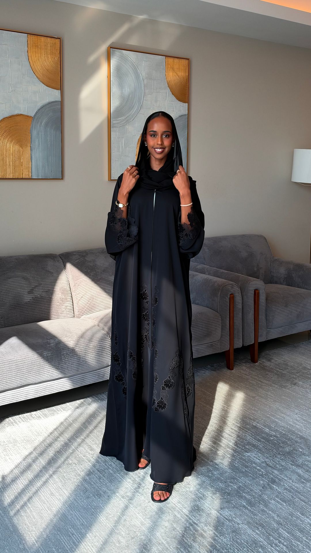 narjas abaya black - 2