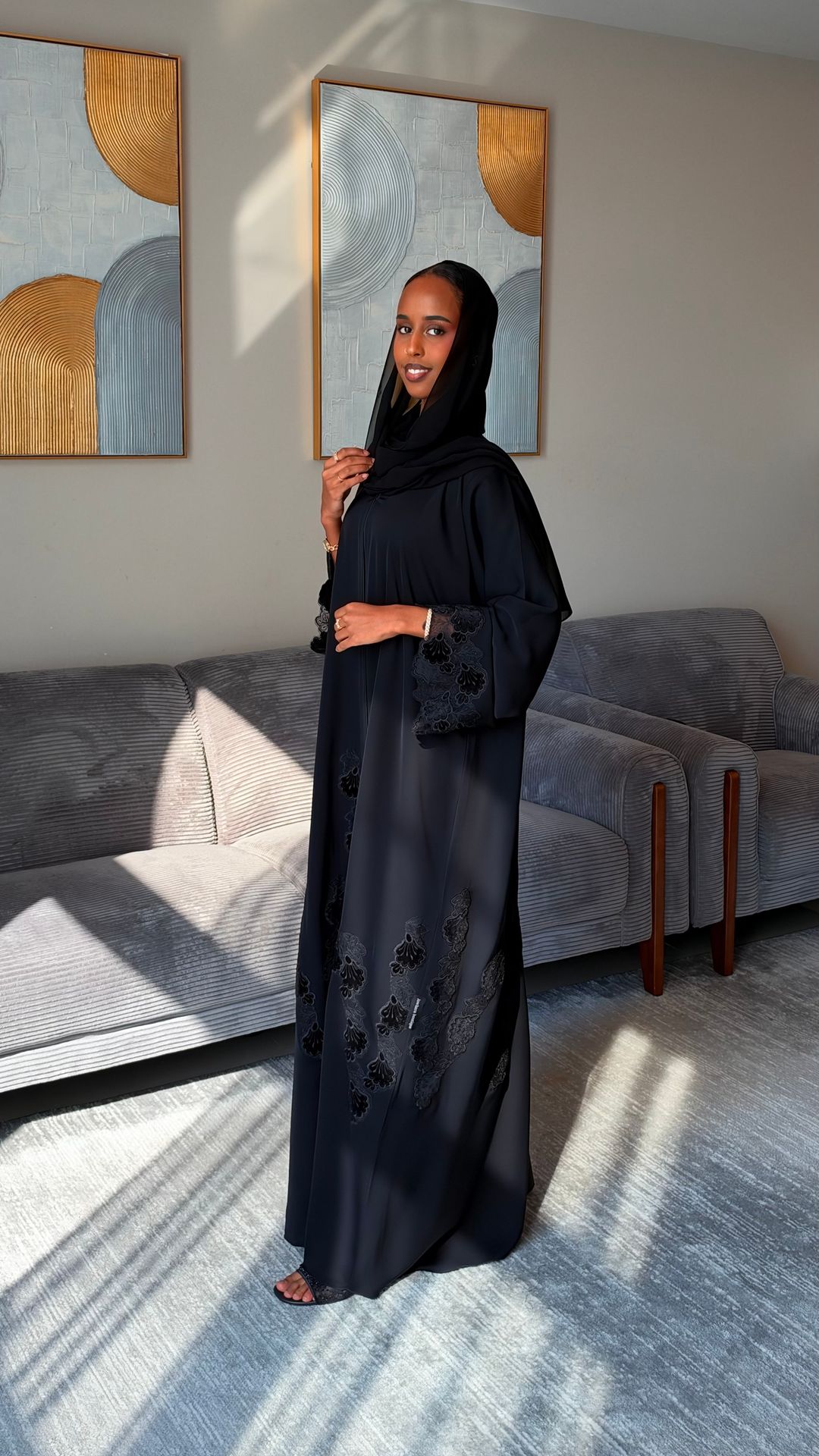 narjas abaya black - 4