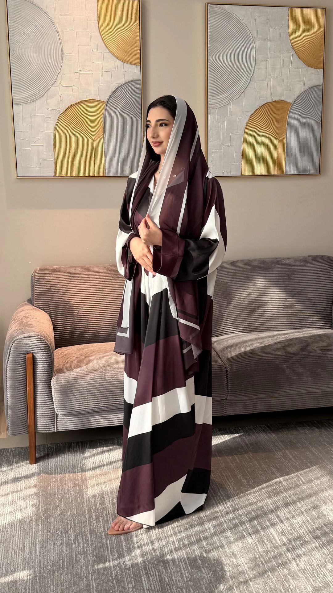 Saba Printed Abaya - 3